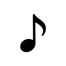 schwarzes Notensymbollogo auf der Startseite von Christian Kösslers Webseite funkyshaman.com